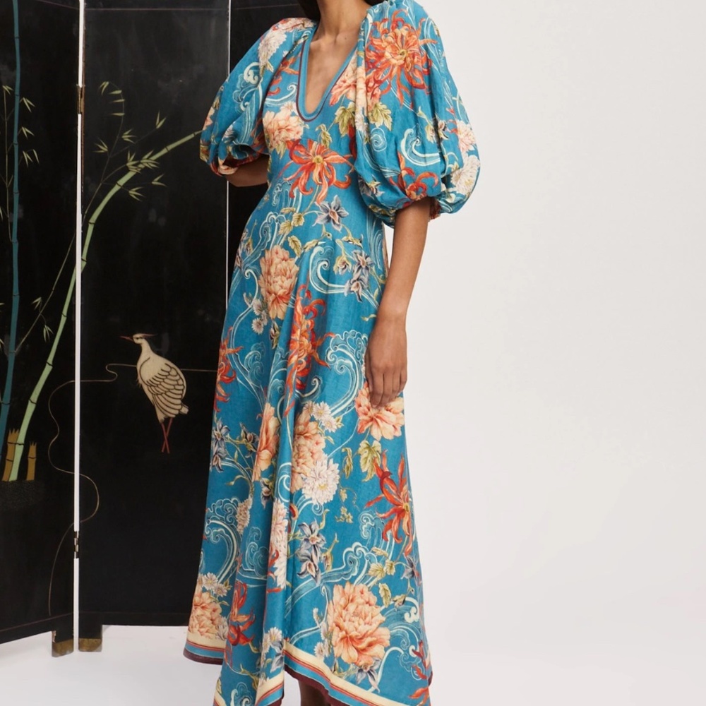 NWT Alemais Fletcher maxi linen dress